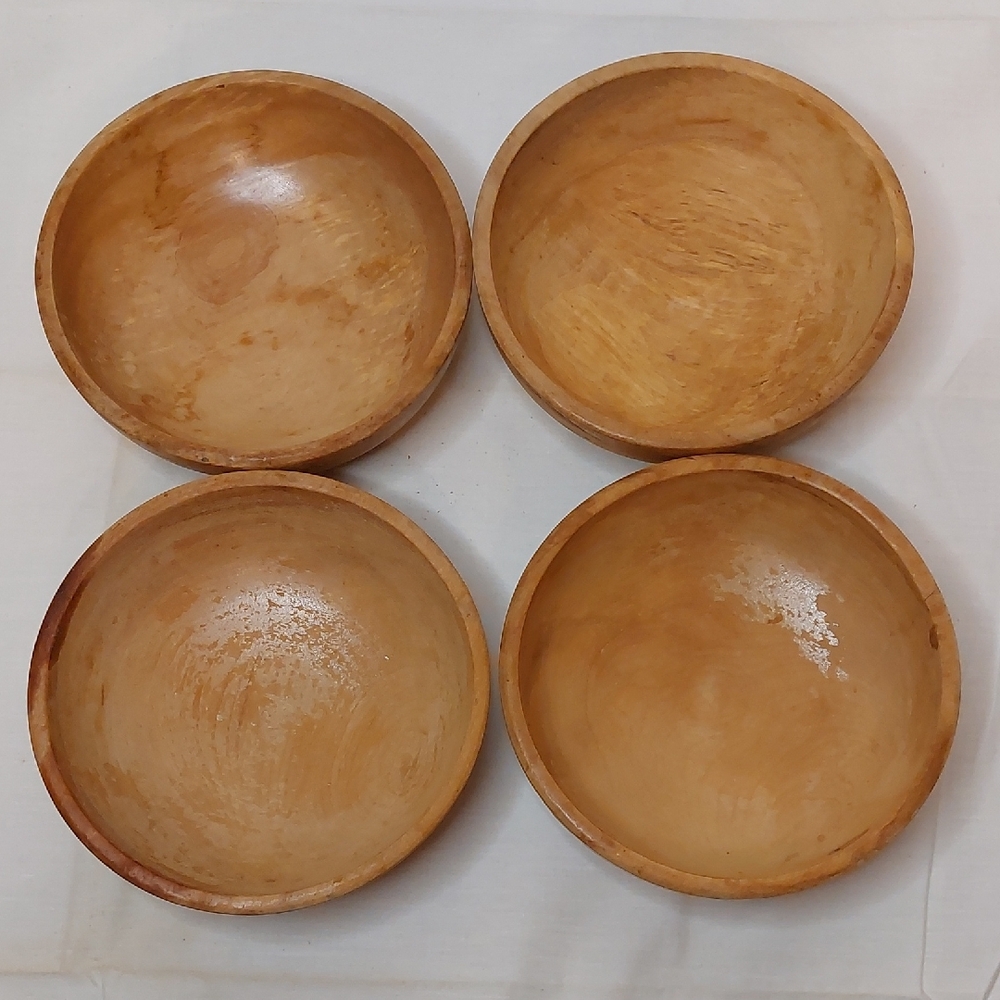 Natural Wooden Bowls Set
